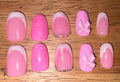 Pink Glittery Press Ons