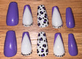 Purple Leopard Press Ons